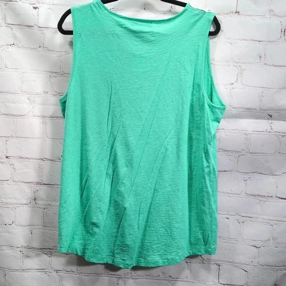 Liz Wear Laced Neck Tank Top Plus Size XXL NWT - Picture 3 of 5